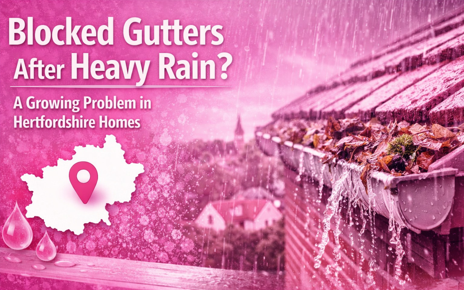 Hard water stains on windows in Hertfordshire home being cleaned by professional window cleaner